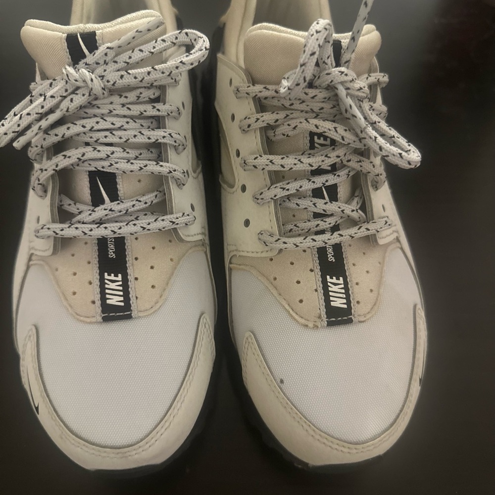 Nike Cream and White Athletic Shoes
